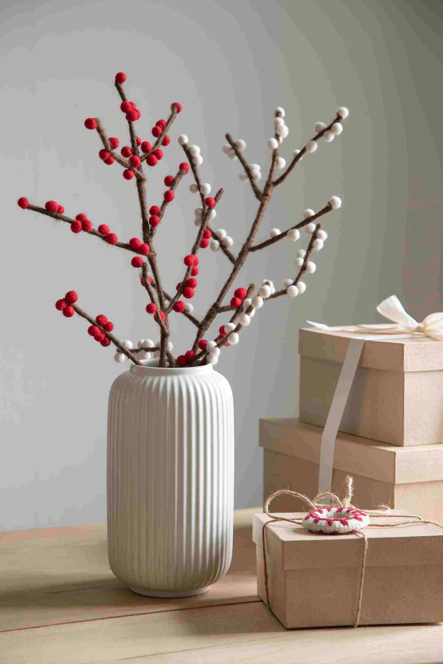 Gry & Sif Filzzweig rote Beeren