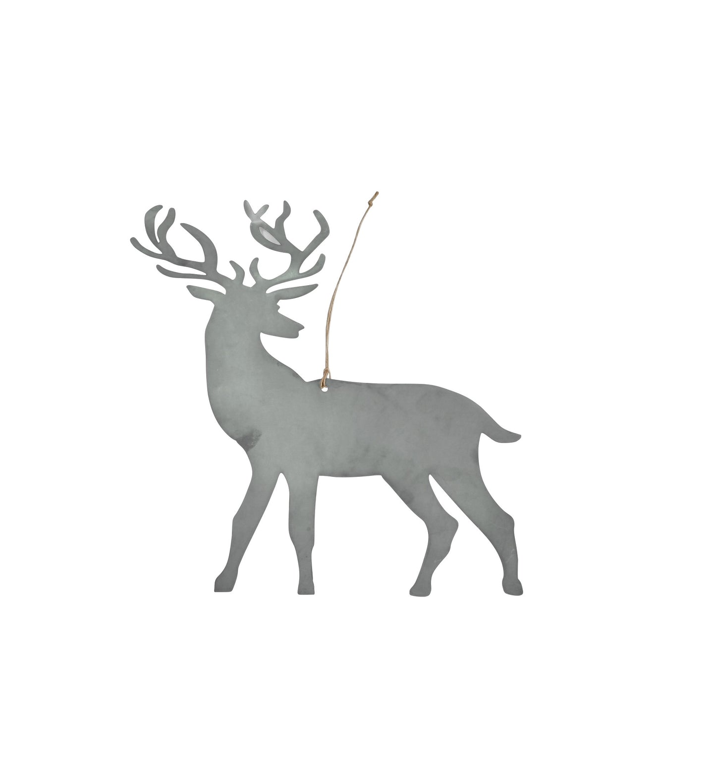Krasilnikoff Anhänger Hirsch Zink – Nostalgischer Weihnachtsschmuck (H30cm)