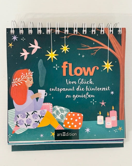 Spiralaufsteller Kalender Flow Vom Glück entspannt die Winterzeit zu genießen