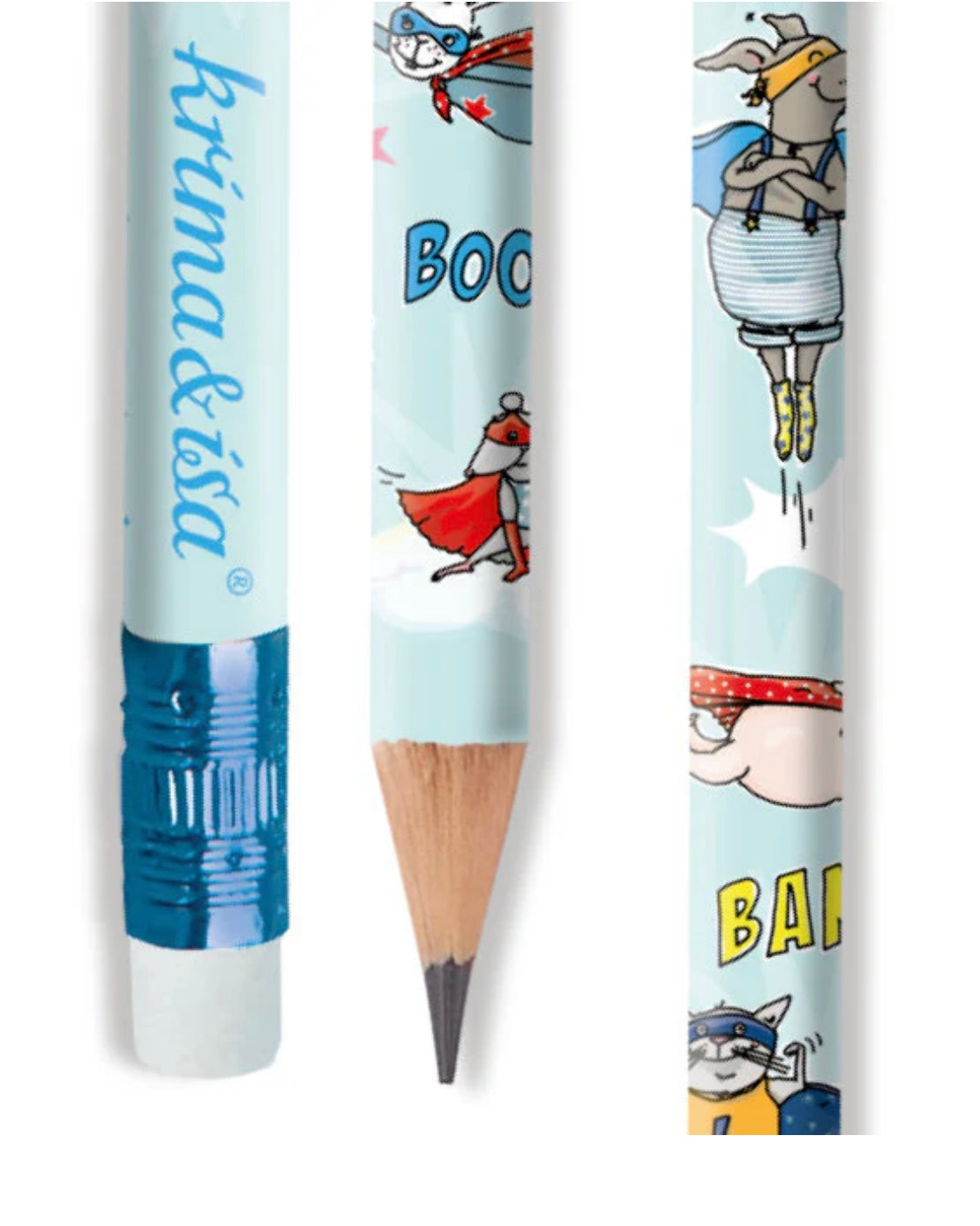 Krima und Isa Bleistift Superheld