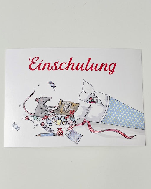 Postkarte "Einschulung" 2 Varianten