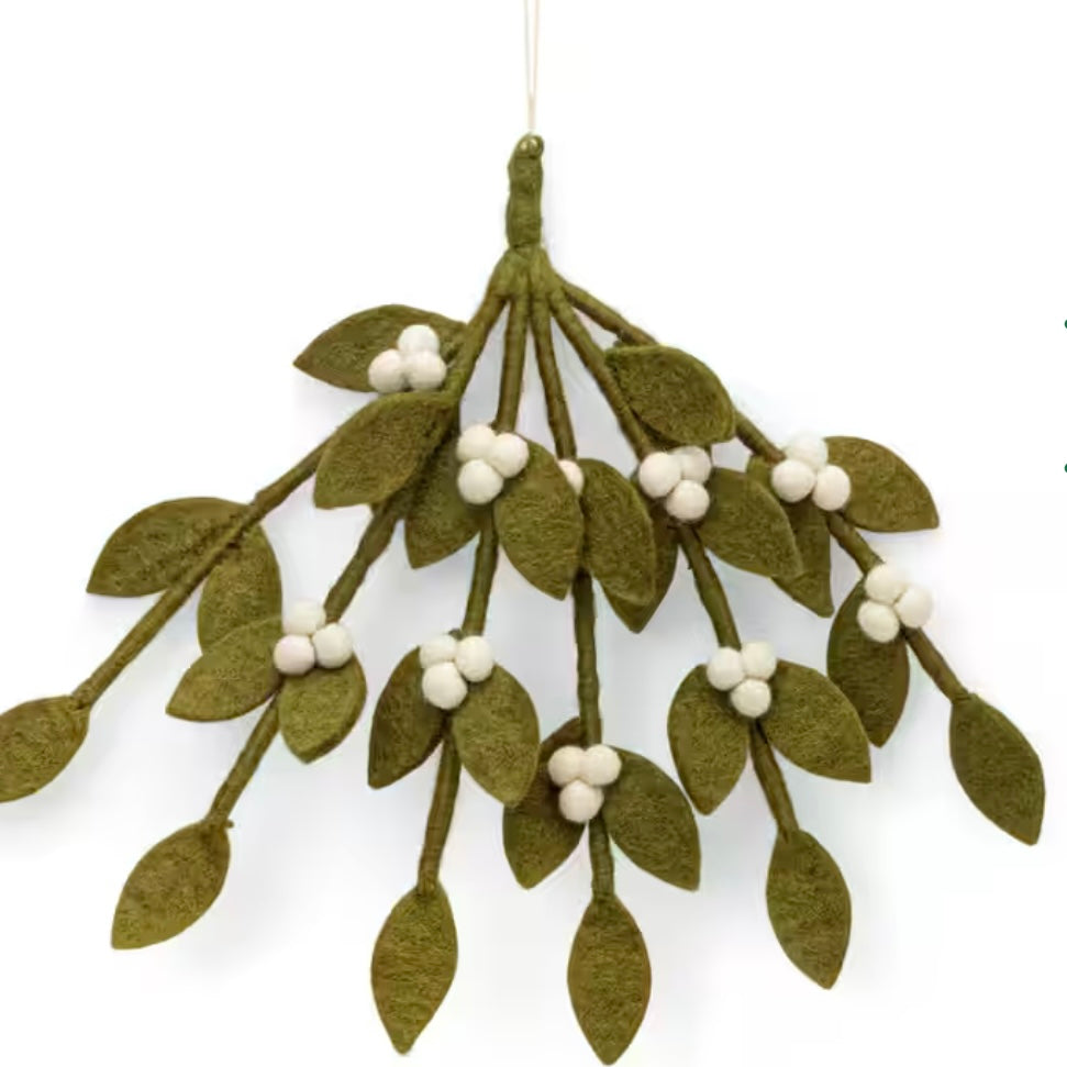 Gry & Sif Mistelzweig Filz – handgefertigter Weihnachtszauber aus Filz