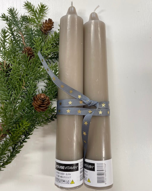 XXL Stabkerze Adventskerze taupe