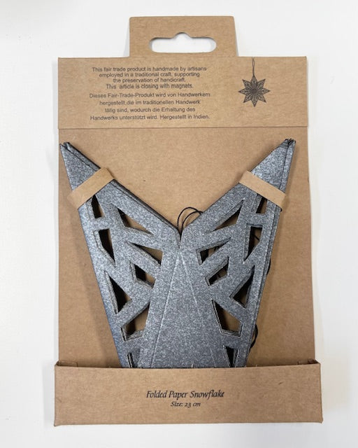 Papierstern schwarz Magnetverschluß - 23cm