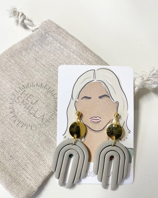 Ohrringe HejSmilla "Yuna" taupe