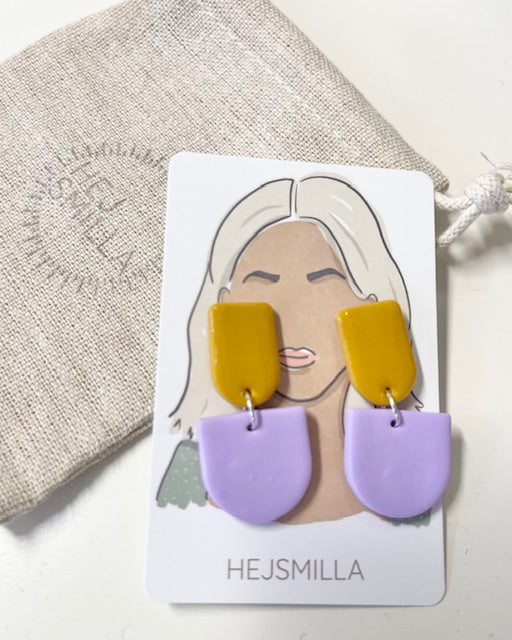 Ohrringe HejSmilla "Hilda" flieder/curry