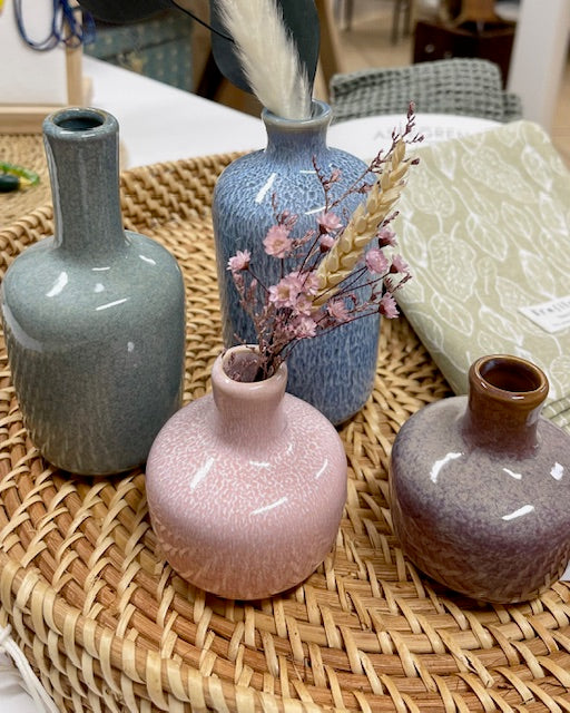 Bloomingville Mini Vase mint/weiß