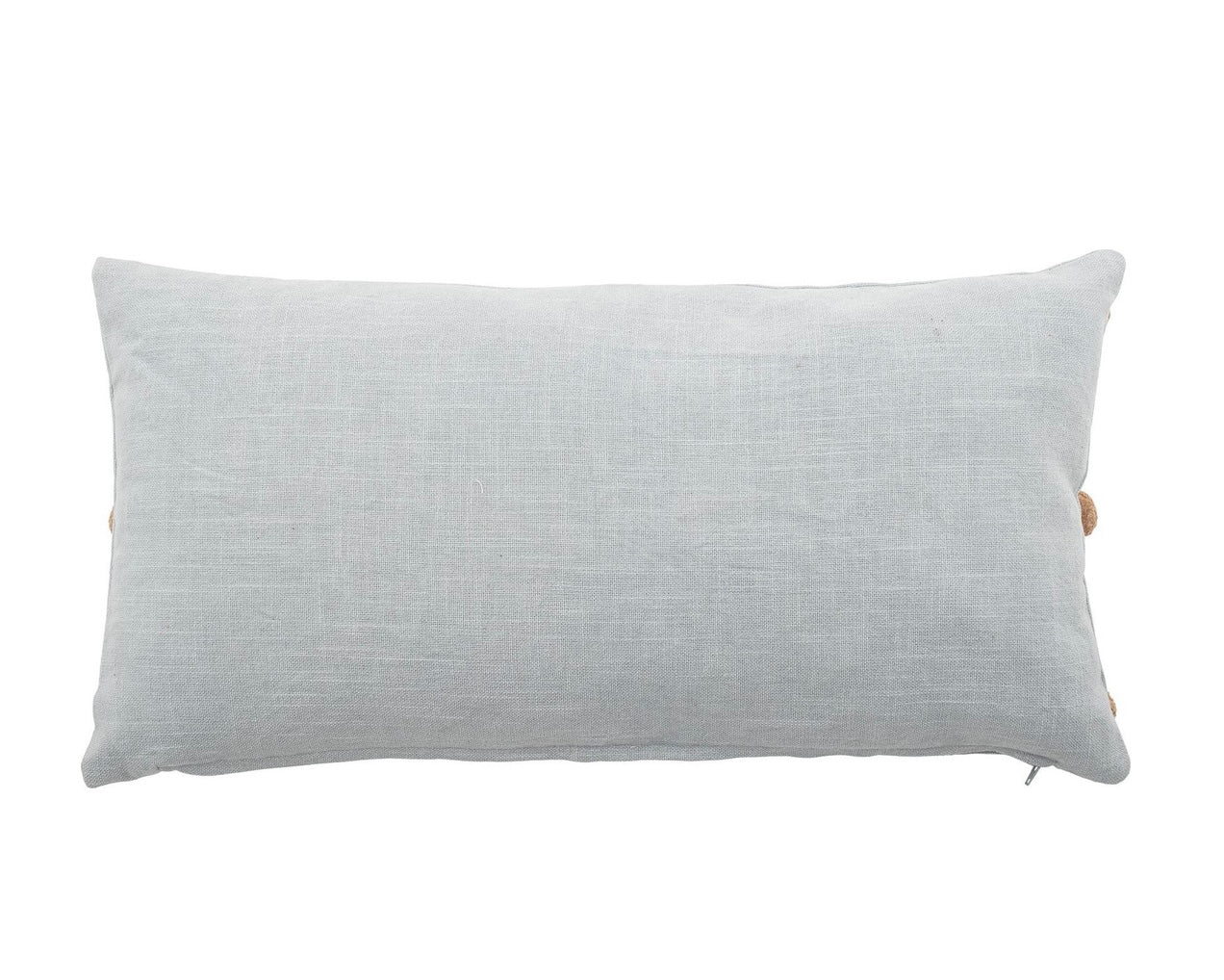 Bloomingville Kissen Karla grau-blau/braun