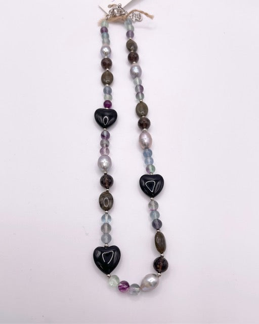 Kette Herzen Black Heart