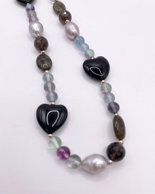 Kette Herzen Black Heart