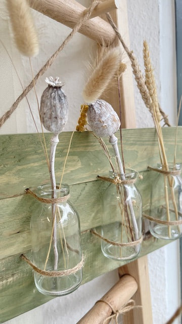 Handgemachte Reagenzgläser-Vasen zum Hängen in zwei Farbvarianten