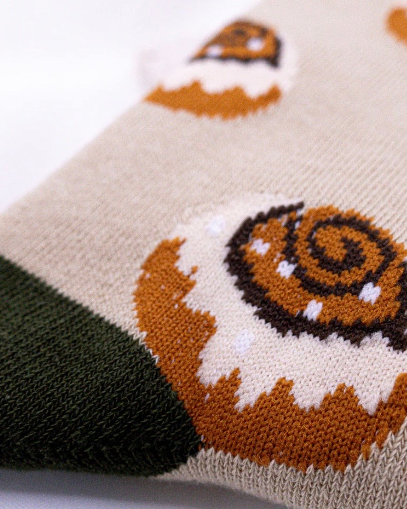 Baumwollsocken Zimtschnecke - Kanebullle-Vibes für kalte Tage