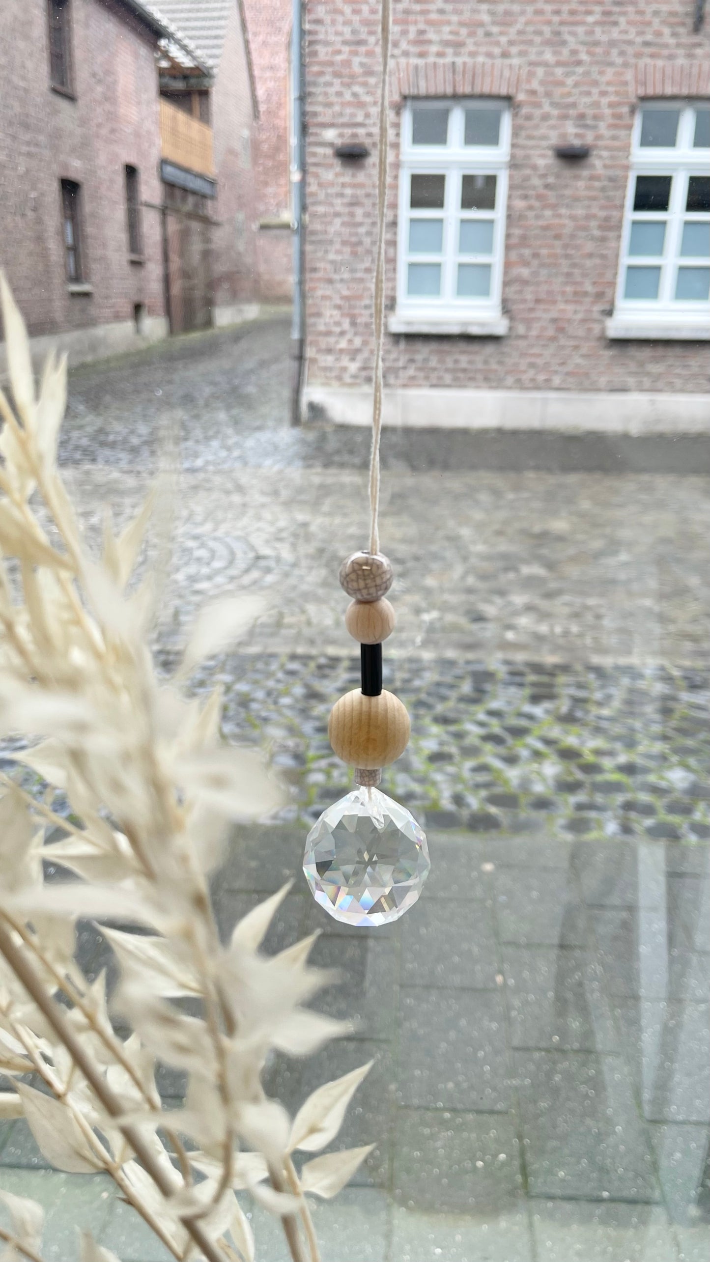 Suncatcher schwarz Holz Keramik