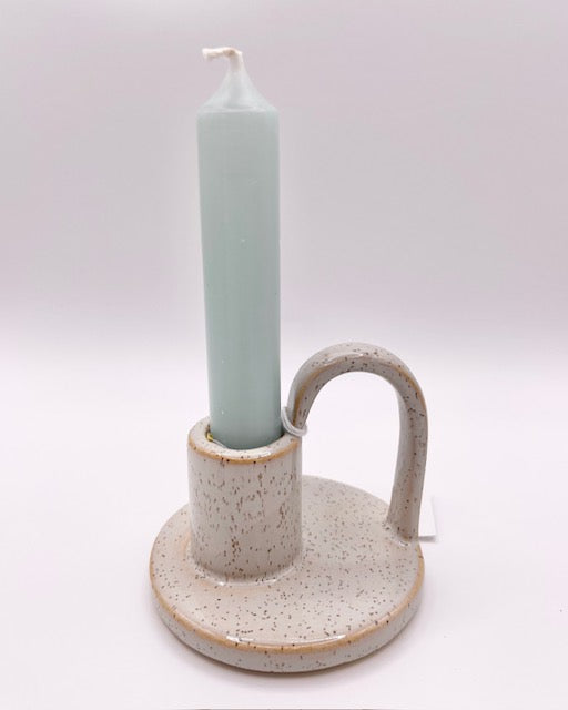 Kerzenleuchter mit Griff beige