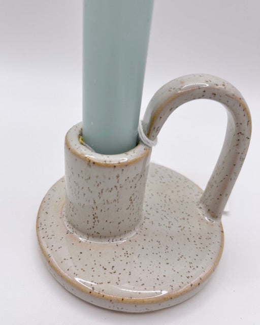 Kerzenleuchter mit Griff beige