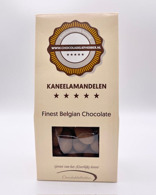 Kaneelamandelen – Zimt-Mandeln in feinster belgischer Schokolade mit Zimt | Chocoladeliefhebber (180 g)