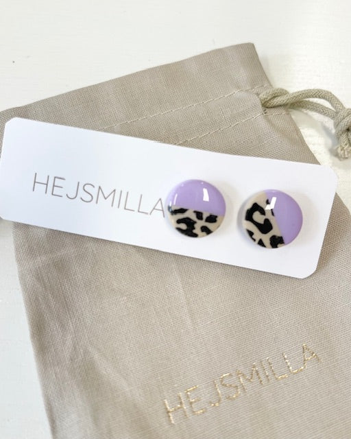 HejSmilla Ohrstecker "Leo Flieder"