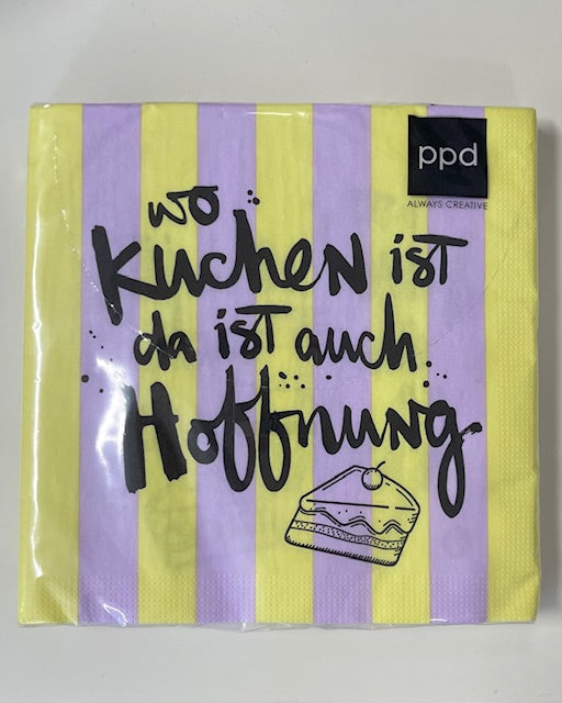 Servietten "Kuchen Hoffnung" gelb lila