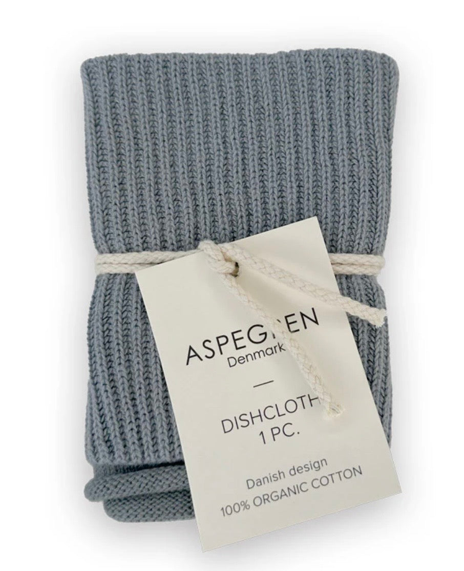 Aspegren Dishcloth „Ripple Pale Blue“ – Nachhaltiges Spültuch aus Baumwolle im skandinavischen Design