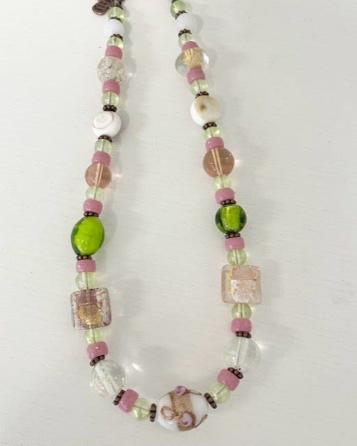 Kette rosa/grün "Sweet Summer"