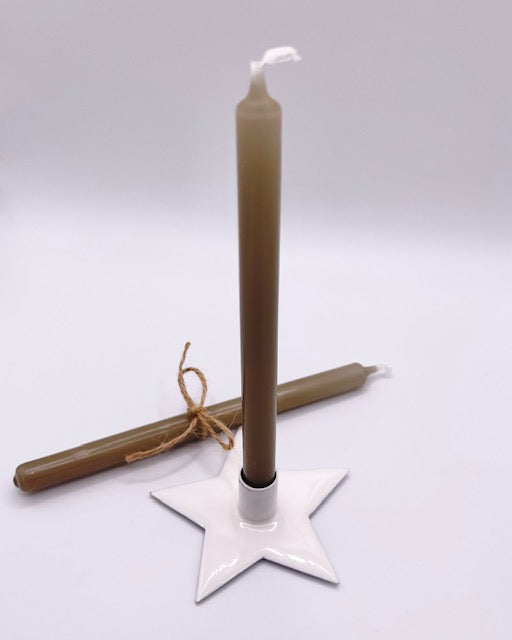 Set Kerzenständer Stern und 2 Kerzen