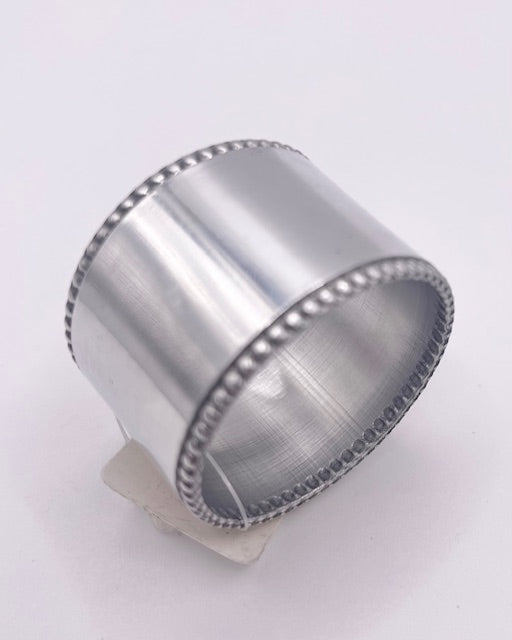 Clayre & Eef Serviettenringe Silber – Elegante Tischdeko mit feinem Randmuster (Ø 4,5 cm)