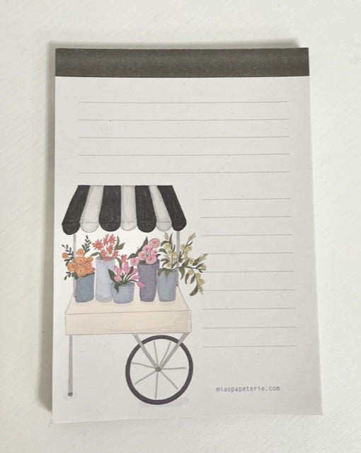 MIAO Papeterie Notizblock Blumenwagen