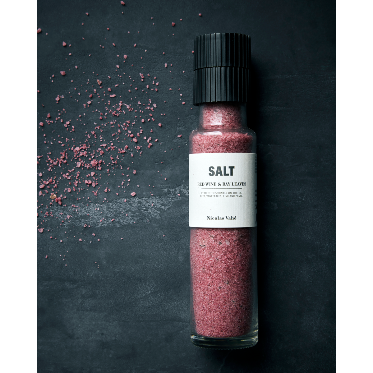 Nicolas Vahé Salz mit Rotwein & Lorbeer – Gourmet-Meersalz für feine Küche
