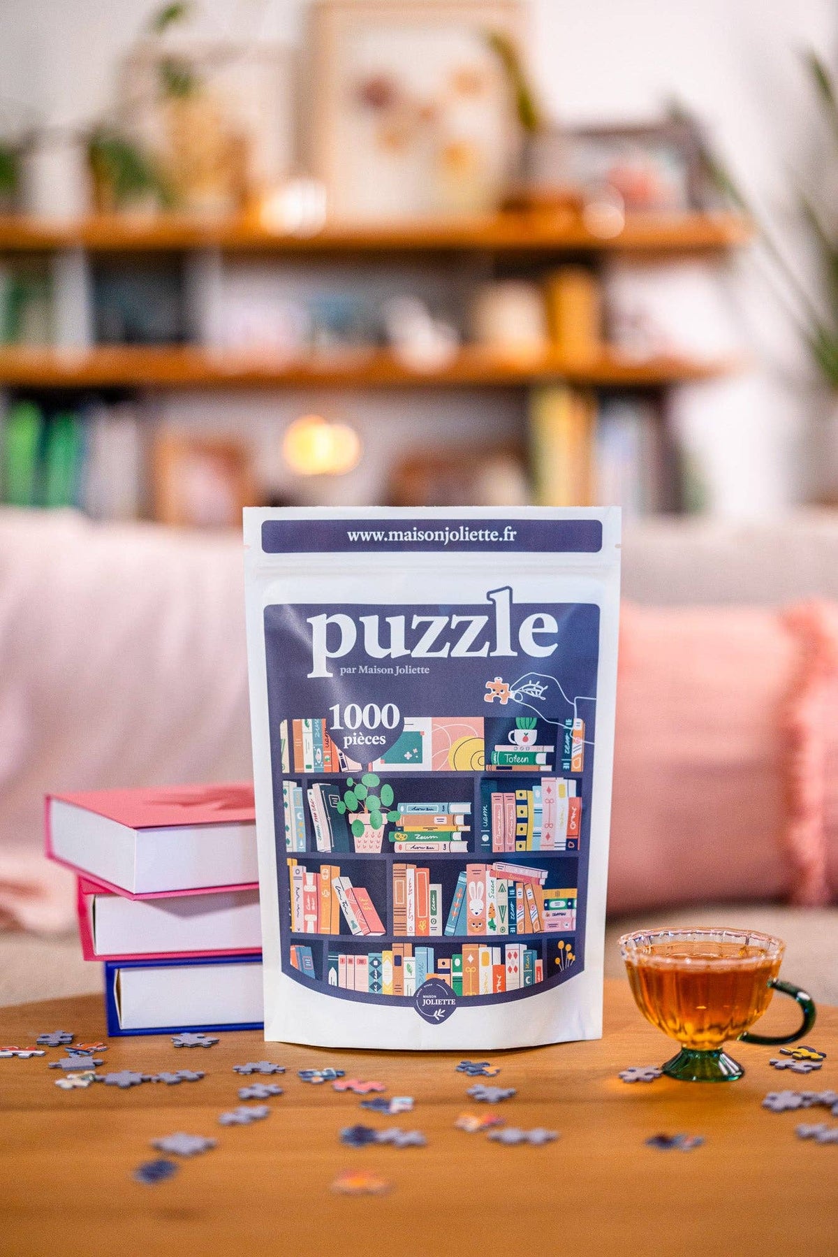 Maison Joliette Puzzle – 1000 Teile für gemütliche Herbsttage Bücherschrank