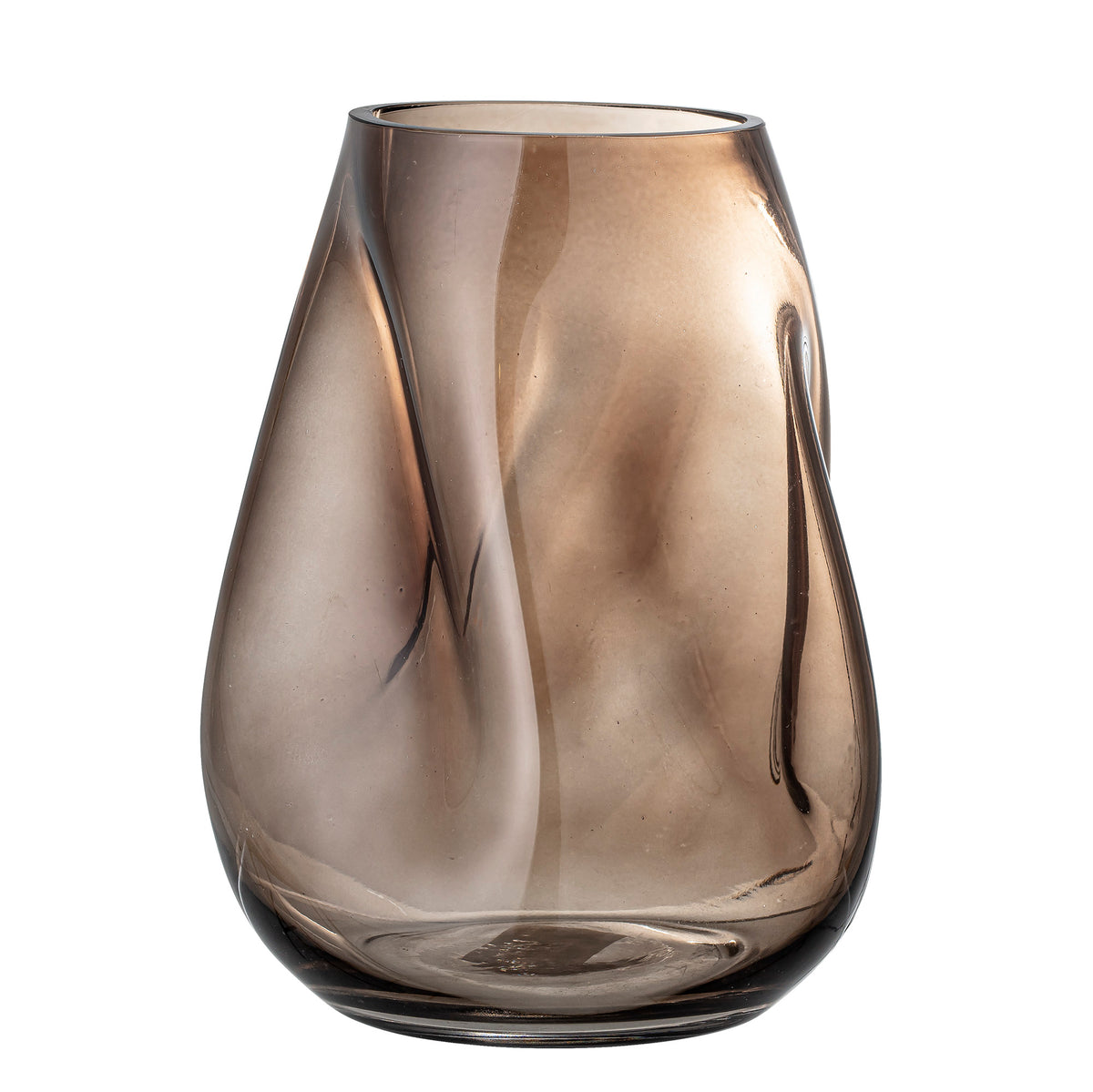 Bloomingville Ingolf Vase – Rauchbraunes Glas & skandinavische Eleganz
