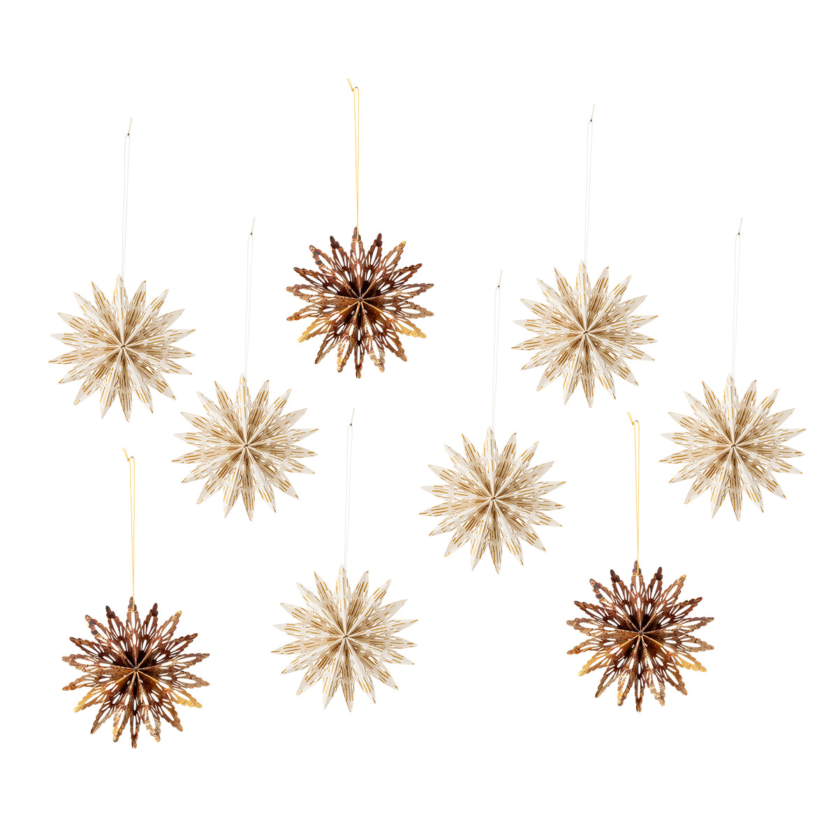 Bloomingville Papiersterne – 9er Set für zauberhafte Skandi-Weihnachten