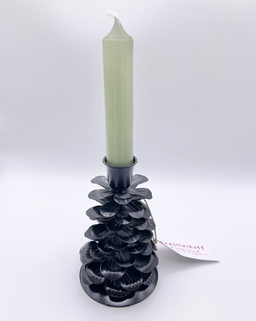 Krasilnikoff Kerzenhalter Zapfen schwarz