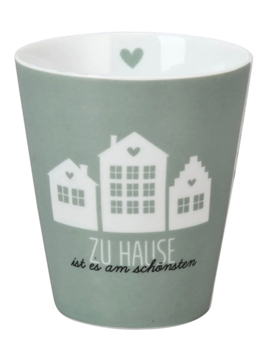 Krasilnikoff Tasse "Happy Mug" Zuhause ist es am schönsten