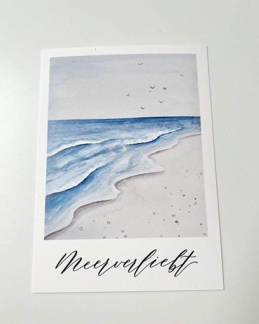 Postkarte Fräulein Lücke Meer