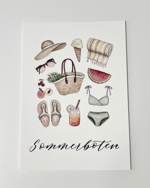 Frollein Lücke - Postkarte Sommerboten
