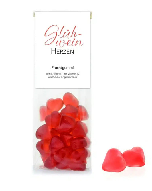 Glühwein Herzen Fruchgummis