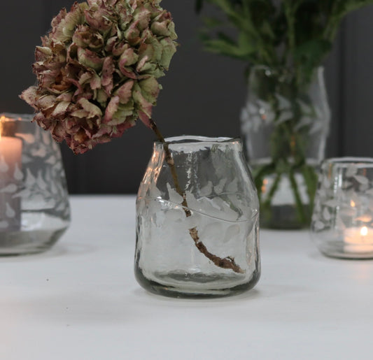 Handgefertigte Glasvase „Organic M“ – Vase & Windlicht in einem