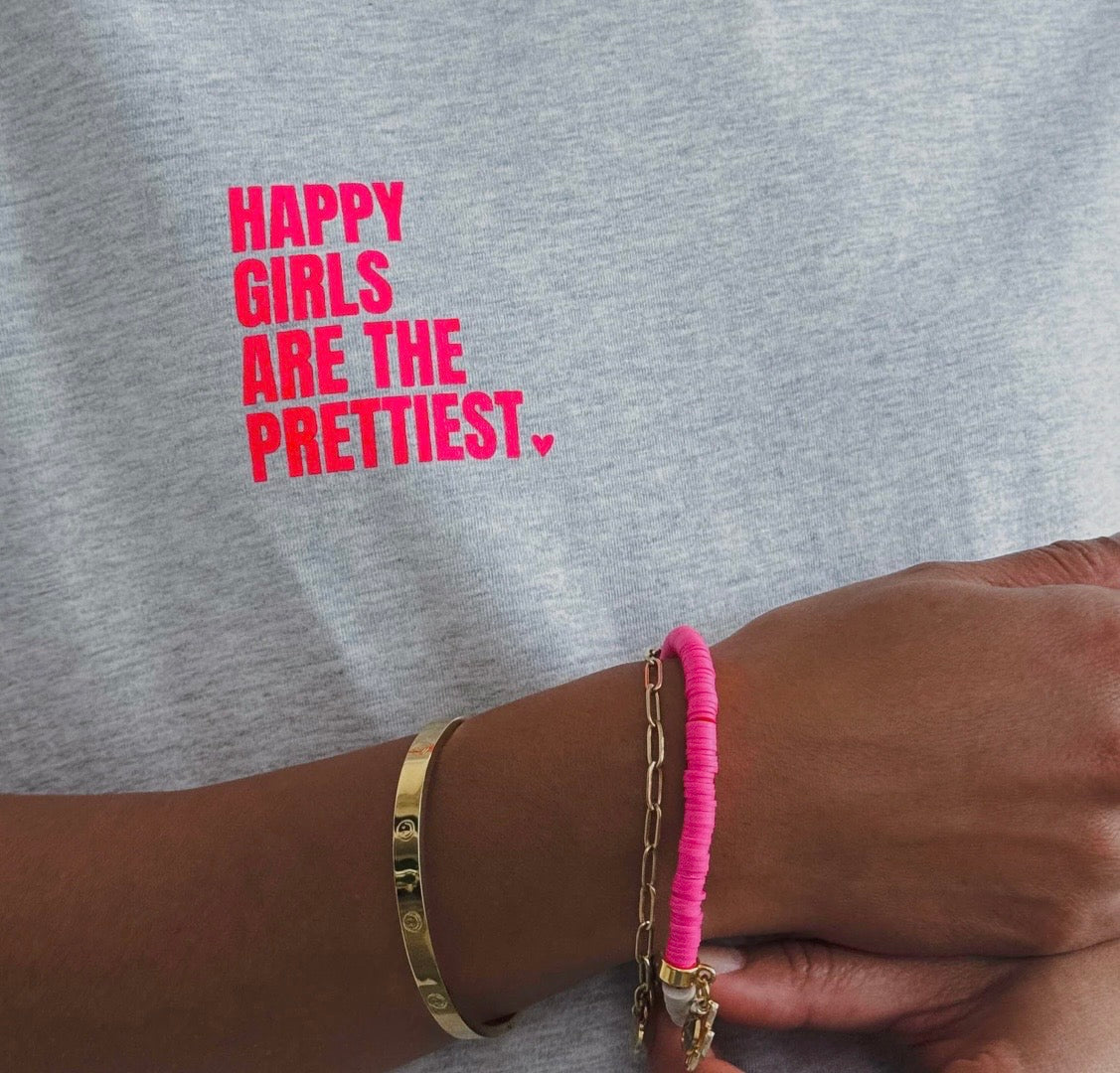 HAPPY GIRLS ARE THE PRETTIEST – Damen T-Shirt aus 100 % Baumwolle