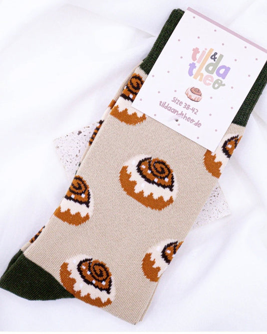 Baumwollsocken Zimtschnecke - Kanebullle-Vibes für kalte Tage