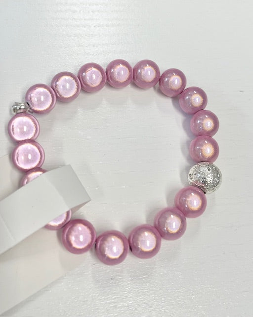 Miracle Beads Armband rosa silber