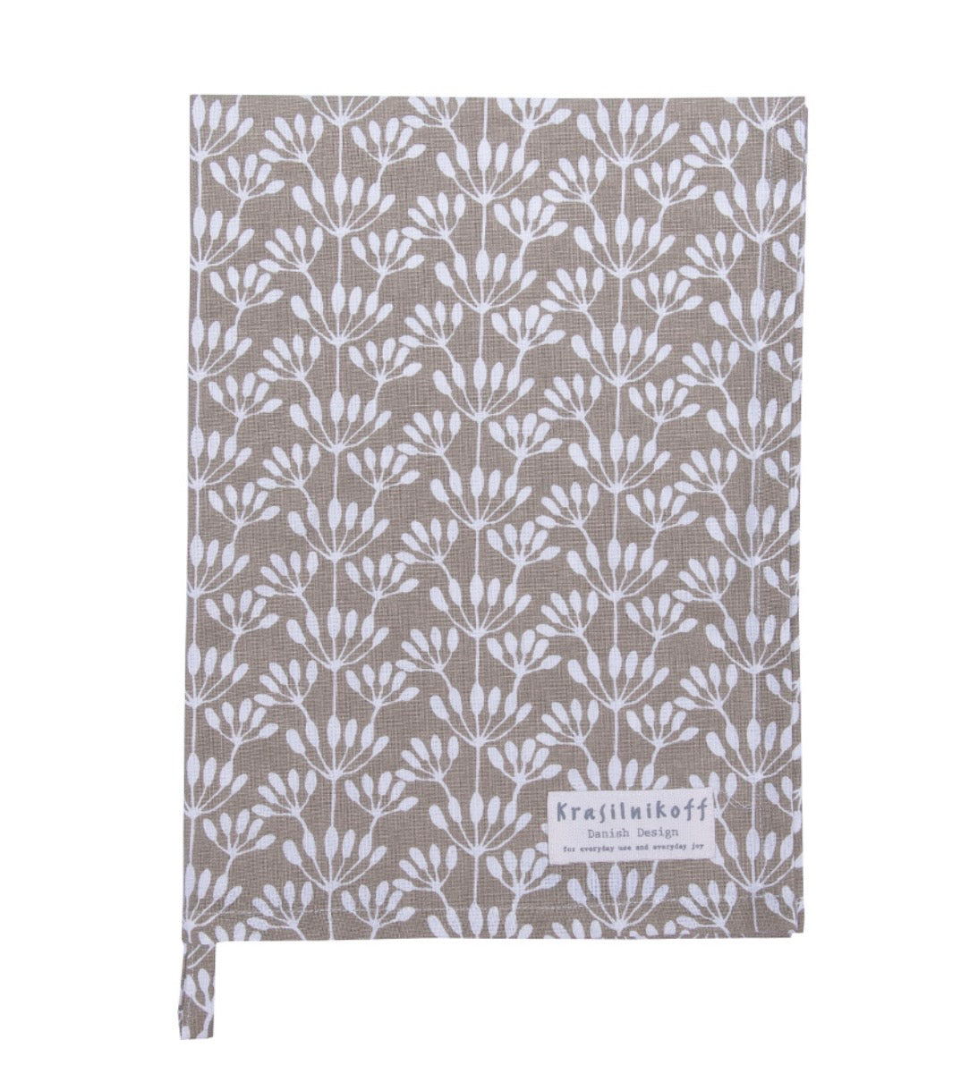 Krasilnikoff Küchentuch Frühling olivgrün – 100% Baumwolle, 50 x 70 cm