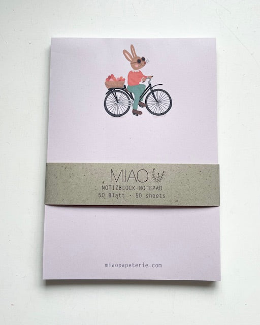 MIAO Notizblock – Design Notepad mit Hasenmotiv
