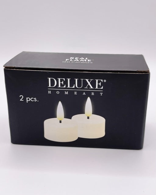 Deluxe Homeart LED Teelicht creme 2er Set