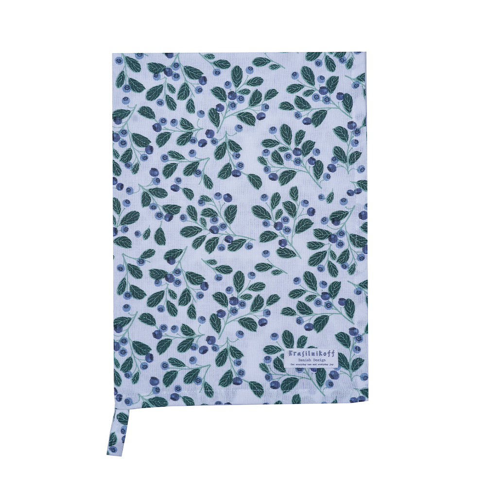 Krasilnikoff Küchentuch Blaubeeren – 100% Baumwolle, 50 x 70 cm