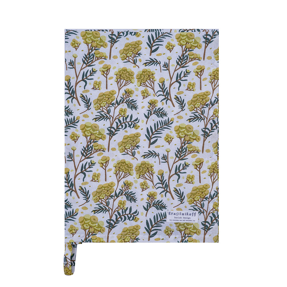 Krasilnikoff Küchentuch Tansy Flowers – 100% Baumwolle, 50 x 70 cm