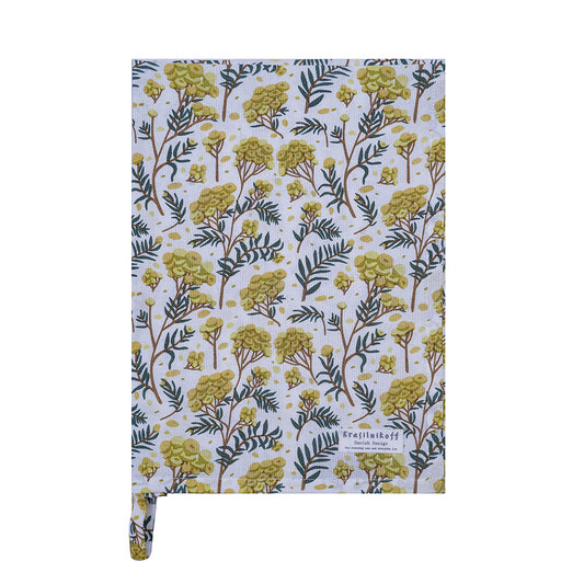 Krasilnikoff Küchentuch Tansy Flowers – 100% Baumwolle, 50 x 70 cm