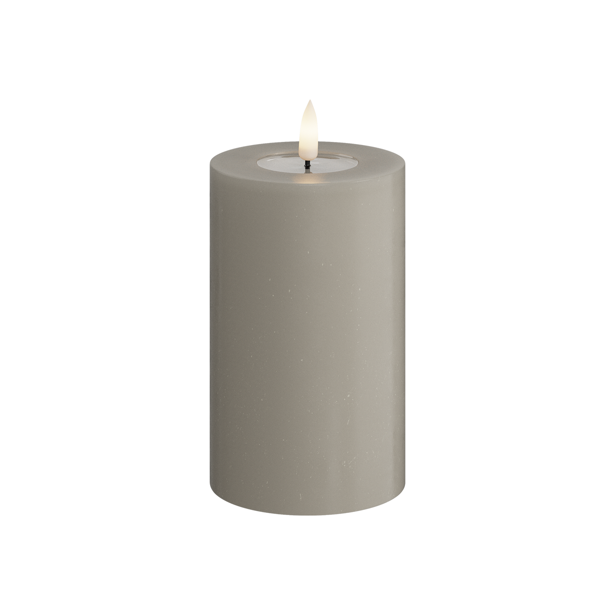 Deluxe Homeart - Stumpenkerze LED sand 7,5 x 12,5 cm
