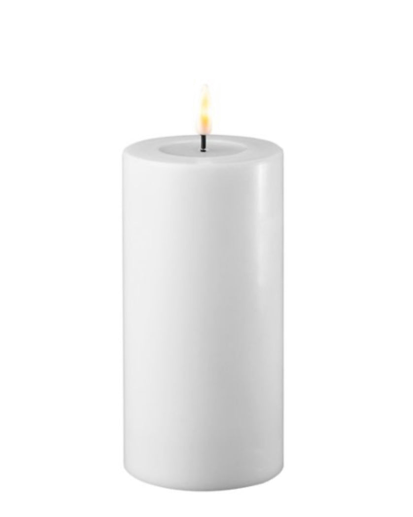 Deluxe Homeart LED Kerze Weiß 7.5x15 cm