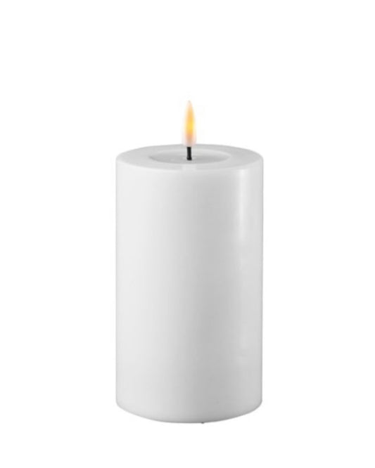 Deluxe Homeart LED Kerze Weiß 7,5x12,5 cm