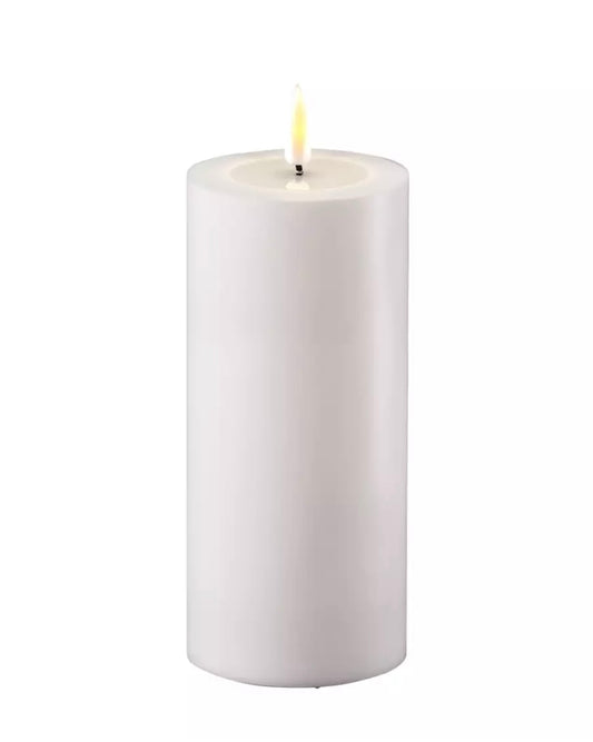 Deluxe Homeart LED Kerze Weiß Outdoor 7.5x15 cm